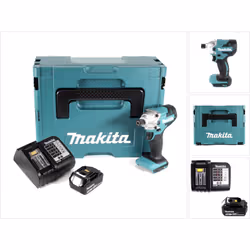Contenu de la livraison: - 1x Makita DTD156 Visseuse à choc sans fil - 1x batterie Makita BL1830B 3,0 Ah - 1x chargeur Makita ...
