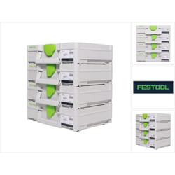 SYS3 m 112 Set de coffrets Systainer 396 x 296 x 112 mm - 7,7 l (4x 204840) - Festool
