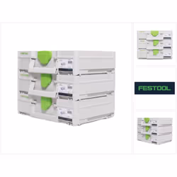 Contenu du paquet: - 3x Festool SYS3 M 112 Coffrets Systainer (204840) Description du produit: Avec sa nouvelle génération de ...