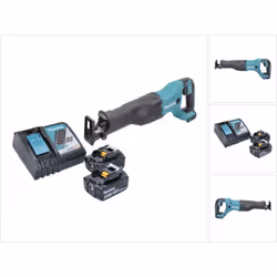 Contenu de la livraison: - 1x Makita DJR 186 Scie sabre sans fil 18 V - 2x Batteries Makita BL 1850 B 18V 5.0Ah - 1x Chargeur ...