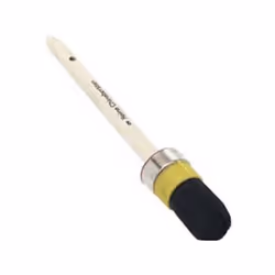 Pinceau rond, Ø : 40 mm, Dimensions 10 - Brosse en poils de chèvre purs noire - Double fixation en plastique - Anneau en nick ...