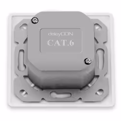 deleyCON MK-MK4156 prise de courant 2 x RJ-45 Blanc