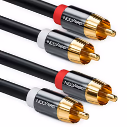 deleyCON MK220, 2 x RCA, Mâle, 2 x RCA, Mâle, 10 m, Noir