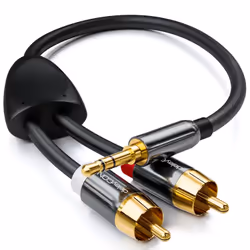 deleyCON MK317, 3,5mm, Mâle, 2 x RCA, Mâle, 10 m, Noir