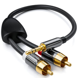 deleyCON MK317 câble audio 10 m 3,5mm 2 x RCA Noir