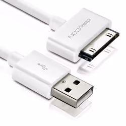 deleyCON USB - 30 Pin, Blanc, USB A, Apple 30-pin, 2 m, Mâle, Mâle