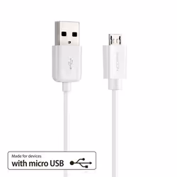 deleyCON USB - micro USB câble USB 3 m USB 2.0 USB A Micro-USB B Blanc