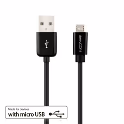 deleyCON USB - micro USB câble USB 2 m USB 2.0 USB A Micro-USB B Noir