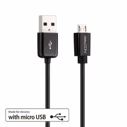 deleyCON USB - micro USB câble USB 2 m USB 2.0 USB A Micro-USB B Noir