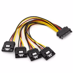 deleyCON MK1583, 0,15 m, SATA I, Mâle/Femelle, Noir, Bleu, Rouge, Jaune, Droit, Droit