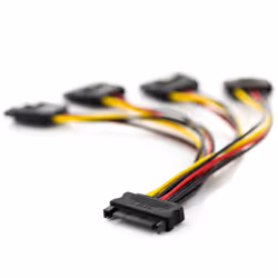 deleyCON MK1583 câble SATA 0,15 m Noir, Bleu, Rouge, Jaune