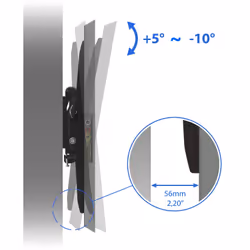 deleyCON MK-W-2 support pour téléviseur 65" Noir