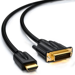 deleyCON MK1164 câble vidéo et adaptateur 3 m HDMI Type A (Standard) DVI Noir