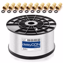 deleyCON MK1230, 30 m, F, F, Blanc
