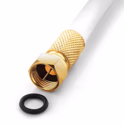 deleyCON MK1230 câble coaxial 30 m F Blanc