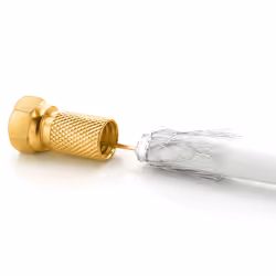 deleyCON MK1230 câble coaxial 30 m F Blanc