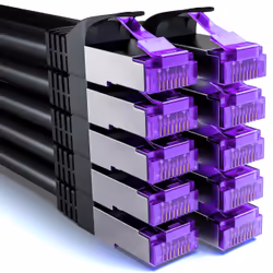 deleyCON MK2256 câble de réseau Noir 0,5 m Cat7 SF/UTP (S-FTP)