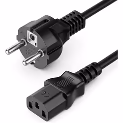 deleyCON 2m Câble dalimentation Cordon dalimentation Noir
