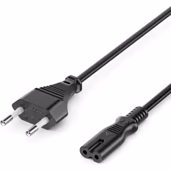 deleyCON 5m Câble dalimentation Euro 8 Petit Appareil TV Blu-Ray Récepteur DVD Appareils Alimentations Électriques - Noir