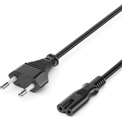 deleyCON 5m Câble dalimentation Euro 8 Petit Appareil TV Blu-Ray Récepteur DVD Appareils Alimentations Électriques - Noir