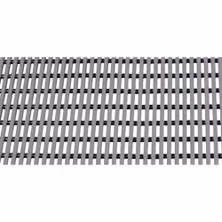 Tapis de sol pour douche et vestiaire, PVC souple, rouleau de 10 m, largeur 600 mm, coloris gris. Produit livré = monté. Larg ...