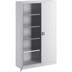 Armoire de stockage, h x l x p 1950 x 1200 x 420 mm, gris clair. Produit livré = monté. Hauteur = 1950 mm. Largeur = 1200 mm. ...
