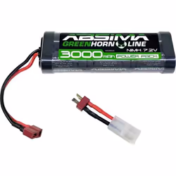 Absima Pack de batterie (NiMh) 7.2 V 3000 mAh Nombre de cellules: 6 hardcase fiche T femelle fiche Tamiya femelle