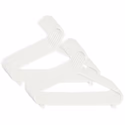 Cintres Enfant - BIECO - 16 pcs - Blanc - Plastique - Longueur 30 cm