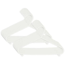 Cintres Enfant - BIECO - 16 pcs - Blanc - Plastique - Longueur 30 cm
