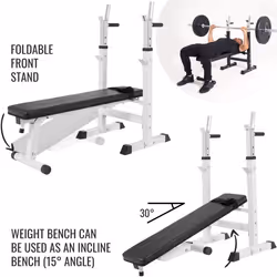 Gorilla Sports 101206-00022-0048 banc de musculation Noir, Blanc