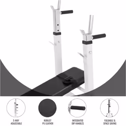 Gorilla Sports 101206-00022-0048 banc de musculation Noir, Blanc