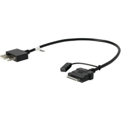 Vhbw - Câble adaptateur de ligne aux Radio compatible avec Apple iPod modèles avec connecteur 30 broches voiture, véhicule - usb