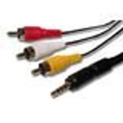 vhbw Câble audio vidéo AV composite compatible avec Canon Powershot MV630 MV630i MV650 MV650i MV6iMC MV700 MV700i camcoder
