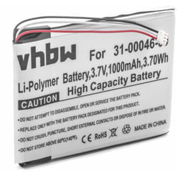 Vhbw - Batterie compatible avec Garmin Dash Cam 20 appareil photo, reflex numérique (1000mAh, 3,7V, Li-polymère)