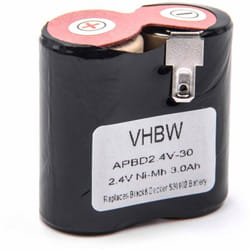 Vhbw - Batterie compatible avec Black & Decker Classic HC400 robot électroménager (3000mAh, 2,4V, NiMH) - Remplacement pour 520102