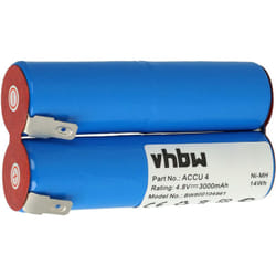 Vhbw - Batterie taille-bordures (NiMH, 3000mAh, 4.8V) compatible avec Gardena Accu 4 (2505) - Remplacement pour Accu4, TBGD430MU