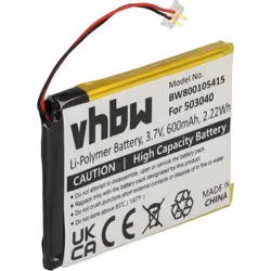 vhbw - the clever way - Batterie de rechange de haute qualité avec une grande autonomie et compatible avec votre lecteur de m ...