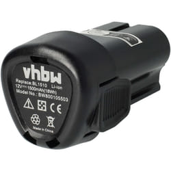 Vhbw - Batterie compatible avec Black & Decker BDCDMT112, EGBL108, HPL106, HPL10IM, EGBL108KB, GKC108 outil électrique (1500 mAh, Li-ion, 12 v)