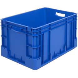 Bac industriel pour charges lourdes, capacité 60 l, L x l x h 600 x 400 x 320 mm, lot de 3, bleu. Produit livré = monté. Capa ...