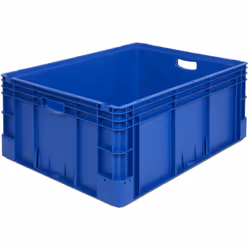Bac industriel pour charges lourdes, capacité 132 l, L x l x h 800 x 600 x 320 mm, bleu. Produit livré = monté. Capacité = 13 ...