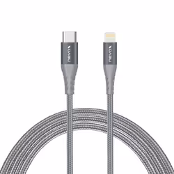 nevox 1884, 0,5 m, Lightning, USB C, Mâle, Mâle, Gris, Argent