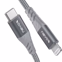 nevox 1884 câble Lightning 0,5 m Gris, Argent