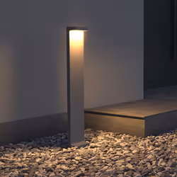 Sogood Lampe LED sur Pied Extérieure 6W avec LED Lampe Jardin Étanche IP65 3000K Light Extérieure Gris LumaTorch 10x6x60cm