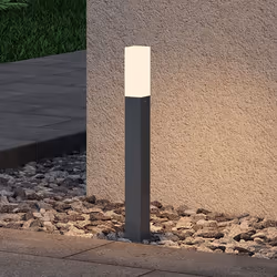 Sogood Lampe LED sur Pied Extérieure 3W avec LED Lampe Jardin Étanche IP65 3000K Light Extérieure Gris Deus Lumina 40cm