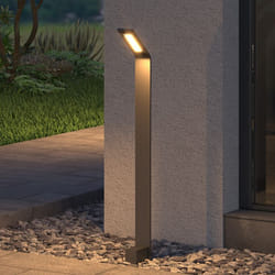Sogood Lampe LED sur Pied Extérieure 6W avec LED Lampe Jardin Étanche IP65 3000K Light Extérieure Gris Pfadfinder 80cm