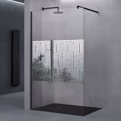 Paroi de douche à l'italienne design doporro Bremen02DM | Dimensions: 120x200cm (Largeur x Hauteur) Verre de sécurité de 10mm ...