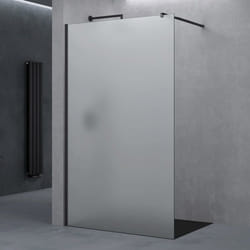 Paroi de douche à litalienne opaque Sogood Bremen2VS 140cm verre de sécurité 10mm profilé noir