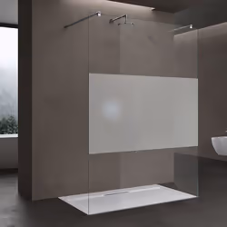 Sogood Paroi de Douche à Litalienne Transparent 120cm Pare-douche Verre de Sécurité 10mm 118x200 2 Stabilisateurs Bremen02MS