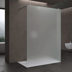 Sogood Paroi de Douche à Litalienne Opaque 140cm Pare-douche Verre de Sécurité 10mm 138x200 2 Stabilisateurs Bremen02VS