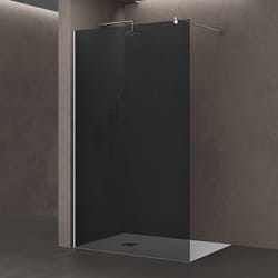 Sogood® Paroi de douche à litalienne 110cm coloré pare-douche Bremen1VG 110x200 verre 8mm gris teinté barre ronde